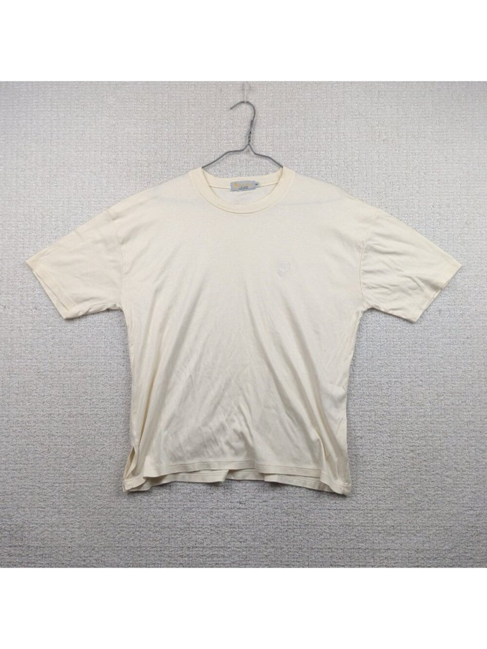 Vintage Aquascutum Cream / Off-White T-shirt Made in England Men Sz S Preppy
